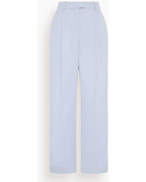 Another Tomorrow Relaxed Wide Leg Pant - White