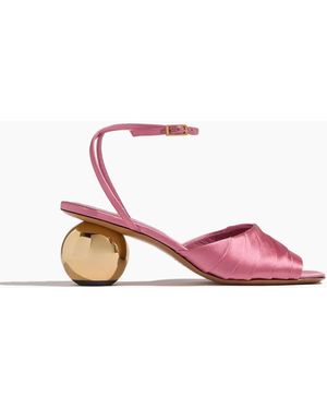 Marni Folded Satin Sandal - Pink