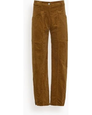 Rachel Comey Tapered Corduroy Patch-Pocket Pants - Natural