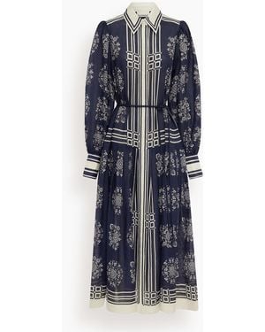 ALÉMAIS Banderrra Shirtdress - Blue