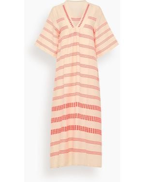 lemlem Edna V-Neck Dress - Pink