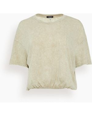 R13 Gathered Hem T - Natural