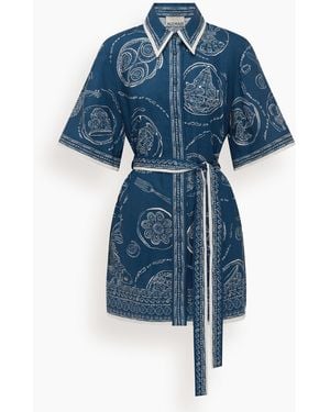 ALÉMAIS Lucky Mini Dress - Blue