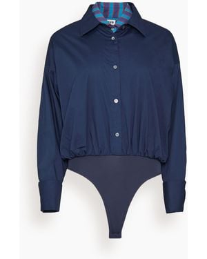 STAUD Uptown Bodysuit - Blue