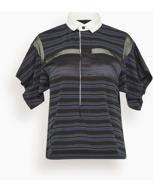 Sacai Horizontal Stripe T-Shirt - Black
