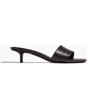 Loulou de Saison Andy Kitten Heel Mules - White
