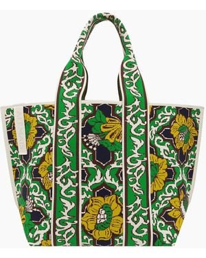 ALÉMAIS Liana Jacquard Maxi Tote - Green