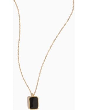 Otiumberg Onyx Tag Pendant Necklace - Metallic