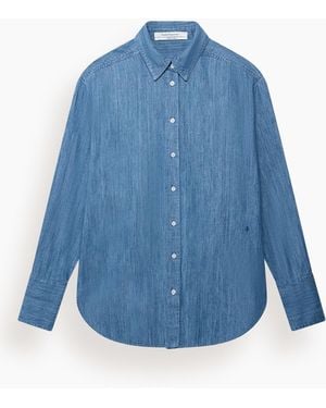 Another Tomorrow Chambray Shirt - Blue
