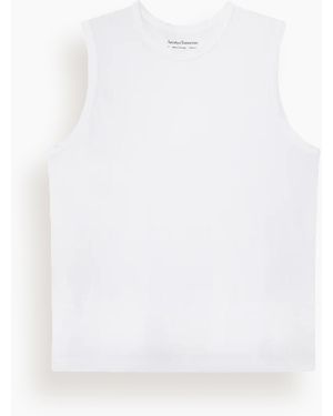 Another Tomorrow Sleeveless Tee - White