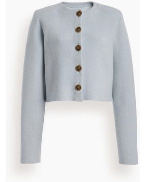 Brandon Maxwell The Ryder Knit Jacket - Blue