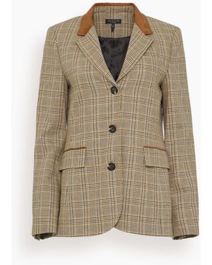 Rag & Bone Evia Plaid Blazer - Natural