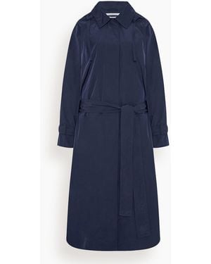 Another Tomorrow Recycled Nylon Trench - Blue