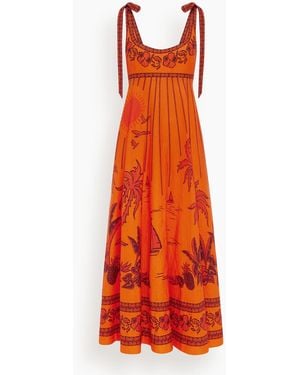 ALÉMAIS Boathouse Ballet Sundress - Orange