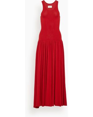 Loulou de Saison Jada Long Knit Dress - Red