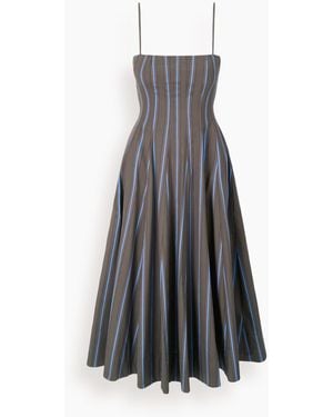 chinese dress ladies STAUD LAURA LINEN DRESS SAHARA STRIPE main image 0