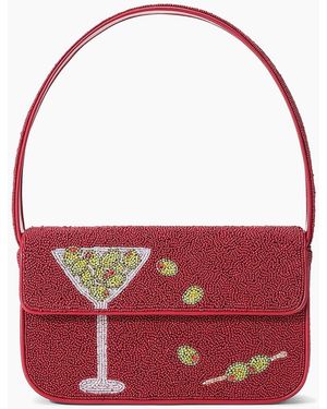 STAUD Tommy Beaded Bag - Red