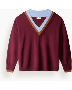 STAUD Norman Sweater - Red