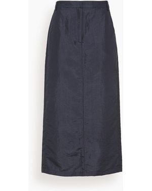 Tibi Nylon Maxi Skirt - Blue