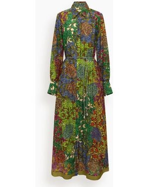 ALÉMAIS Marnie Shirtdress - Green