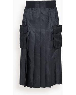 Sacai Nylon Twill Skirt - Black