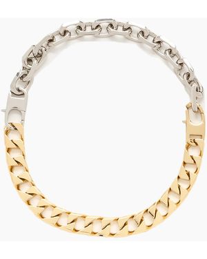 Plan C Double Chain Necklace - Metallic