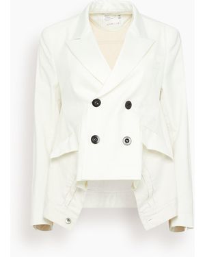 Sacai Wool Suiting X Denim Jacket - White
