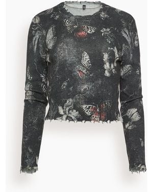 R13 Printed Baby Crewneck - Black