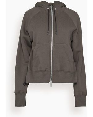 Sacai Cotton Jersey Hoodie - Brown