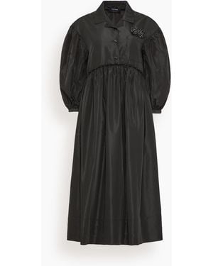 Simone Rocha Signature Smock Shirt Dress - Black