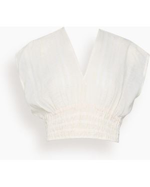 lemlem Alia Plunge Top - White
