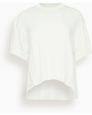 Sacai Denim X Knit Pullover - White