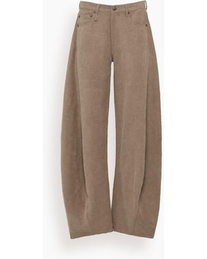 R13 Janine Barrel Jean - Brown