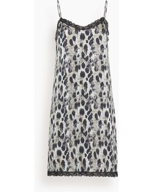 R13 Lace Trimmed Slip Dress - White