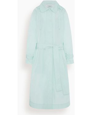 Another Tomorrow Recycled Nylon Trench - Blue