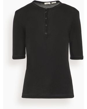 BITE STUDIOS Leo Buttoned Rib Merino Top - Black