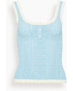 Sea Georgia Knit Tank Top - Blue