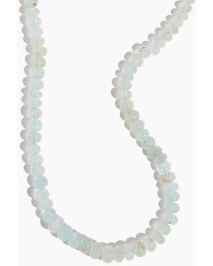 Theodosia Aquamarine Candy Necklace - White
