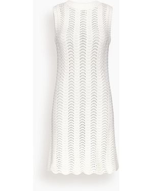 Loulou de Saison Yoko Crochet Dress - White
