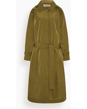 Another Tomorrow Recycled Nylon Trench - Green