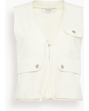Sea Lois Twill Vest - Natural