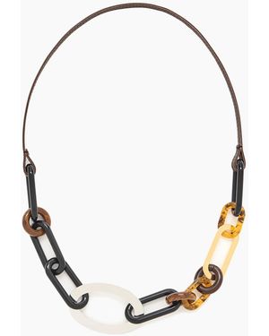 Plan C Chain Necklace - Brown
