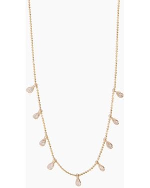 Theodosia Diamond Teardrop Fringe Necklace - White