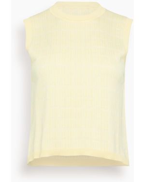 Plan C Bicolor Jacquard Top - Yellow