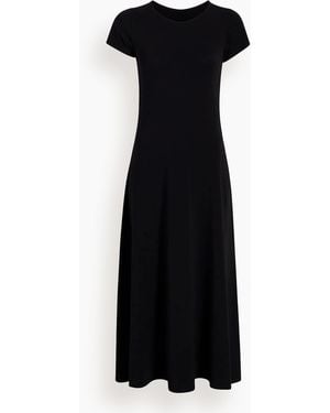 Another Tomorrow Fitted Tee Dress - Black