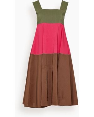 Marni Raw Viscose Ramie Dress - Red