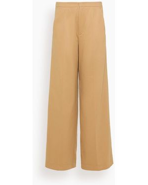 forte_forte Wool Cloth High Waist Pants - Natural