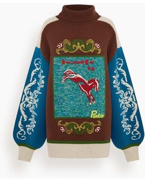 ALÉMAIS Lasso Patchwork Knit Sweater - Multicolor