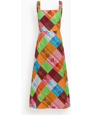 ALÉMAIS Kaleidoscope Midi Dress - White