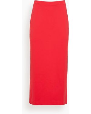 Tibi Compact Knit Pencil Skirt - Red